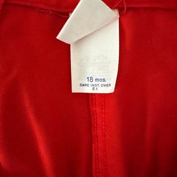 Vintage Rob Roy Bibo Bright Red Overalls 18 months Car buttons Euc - Picture 13 of 16